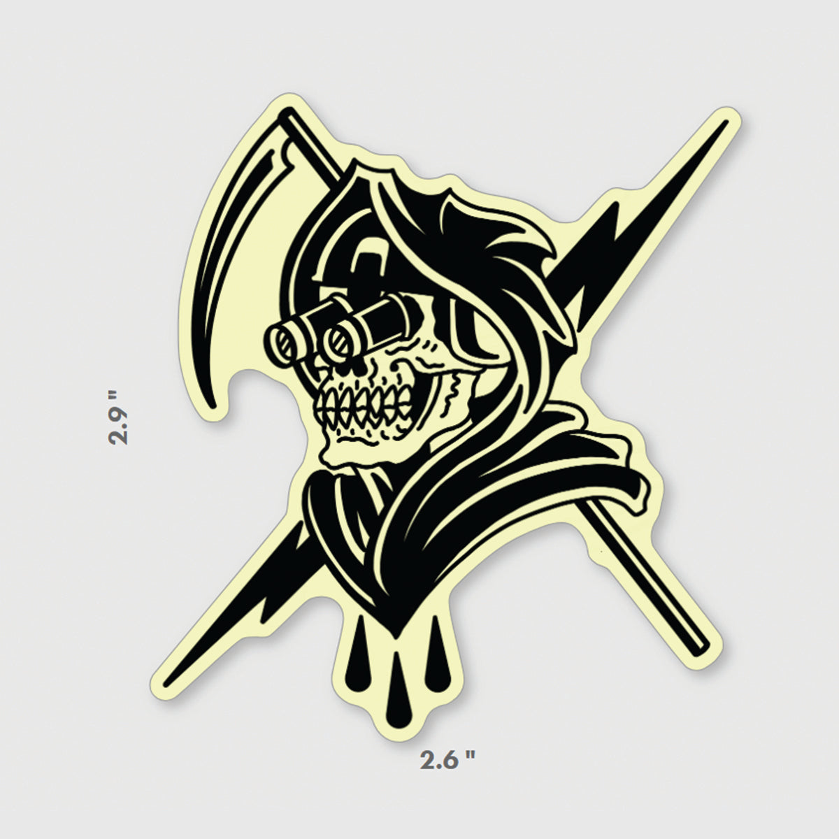 Glow Skull Sticker